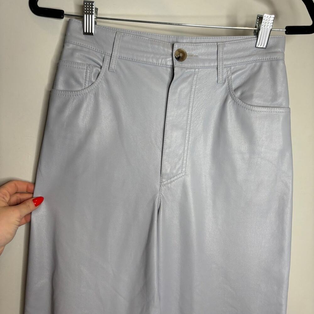 Nanushka Vegan Leather Tapered Trouser Pants - Picture 2 of 8